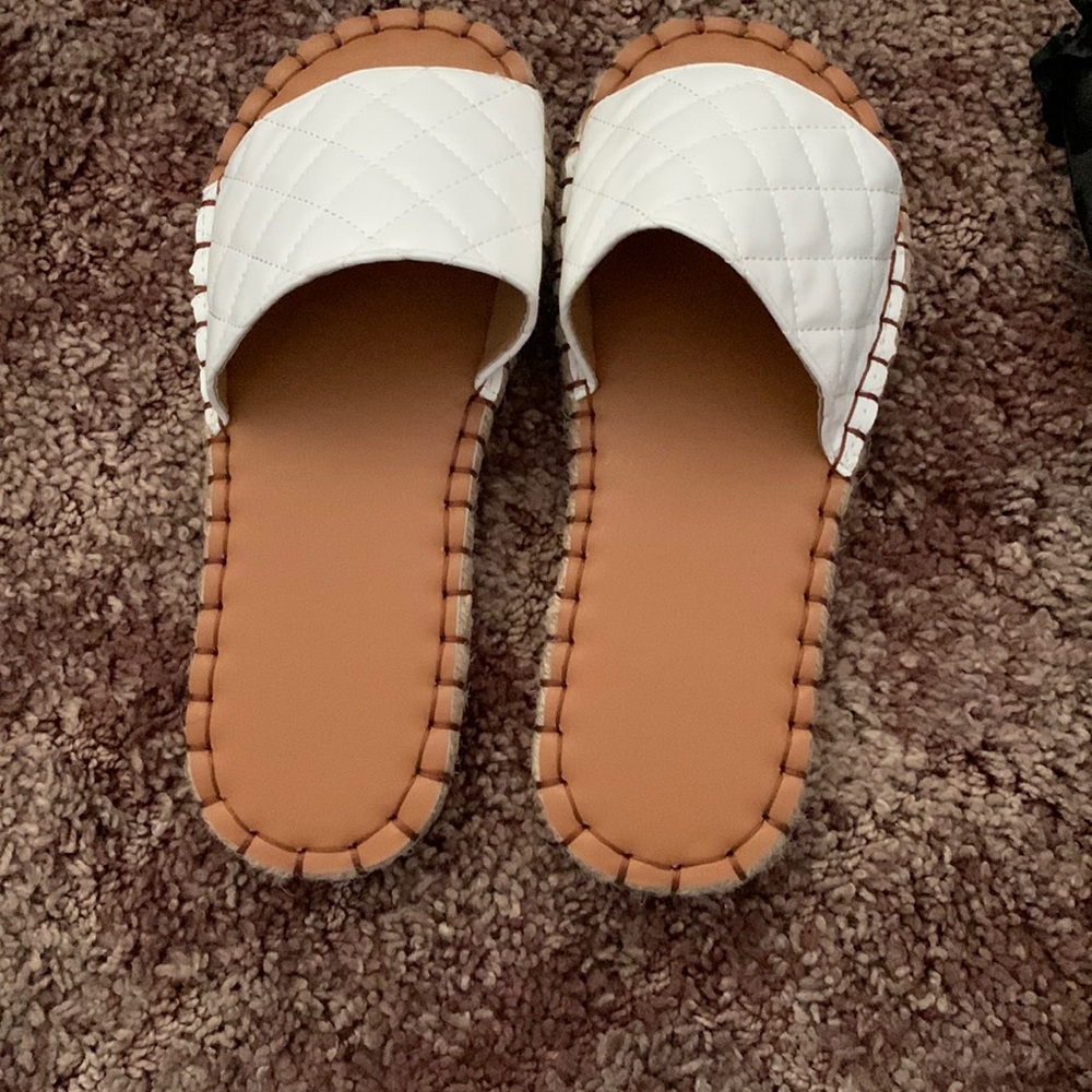 White sandals